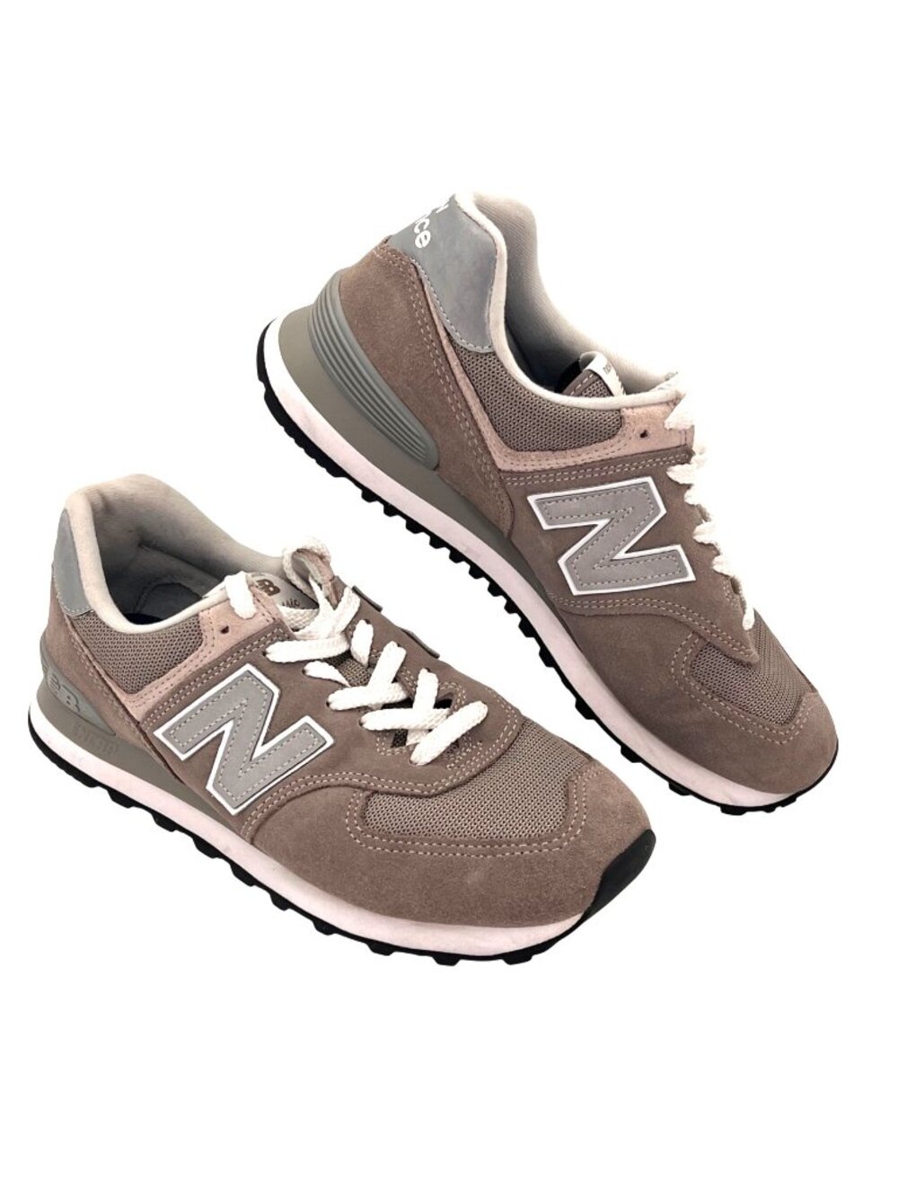 New Balance Classic 574 Unisex Sneakers Womens 10 Mens 8.5 Evergreen Grey Suede